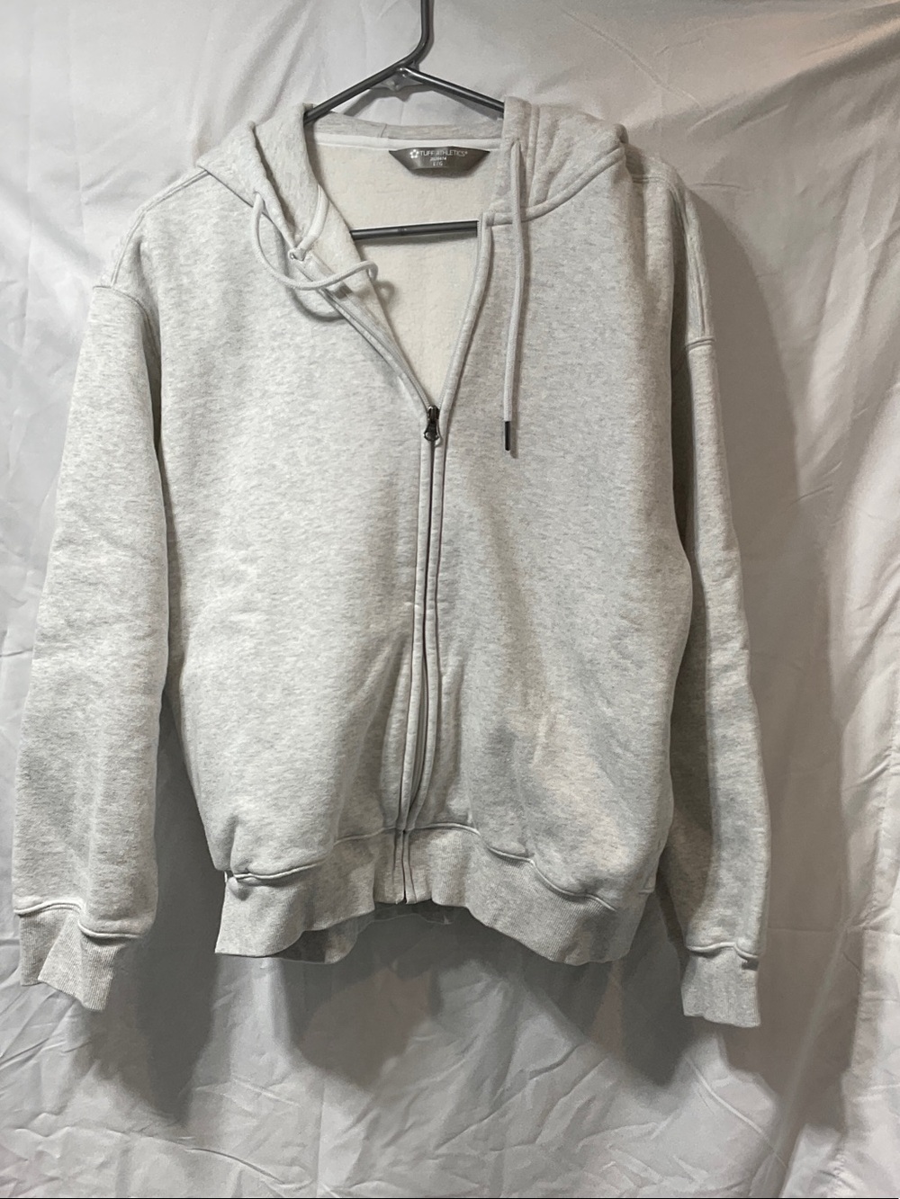 Ladies Tuff Athletics Light Gray Full-Zip Hoodie